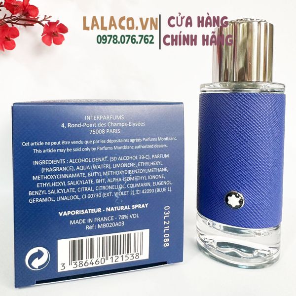 Nước hoan Nam MontBlanc Explorer Ultra Blue EDP 30ml/100ml; hương thơm tươi mát
