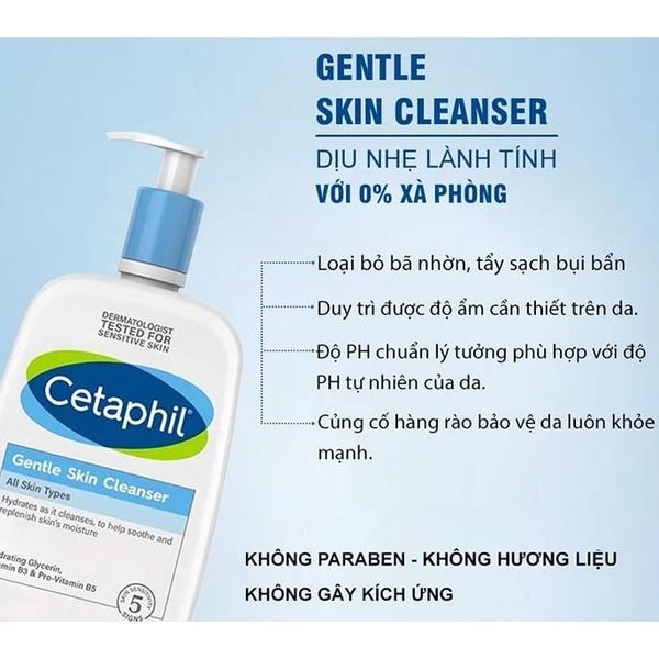 [ Có Tách lẻ ]  Nguyên bộ sữa rửa mặt Cetaphil (2 chai x 591ml )