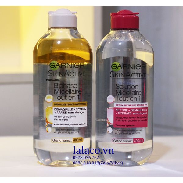 Nước tẩy trang Garnier Micellar Công thức mới 400ml