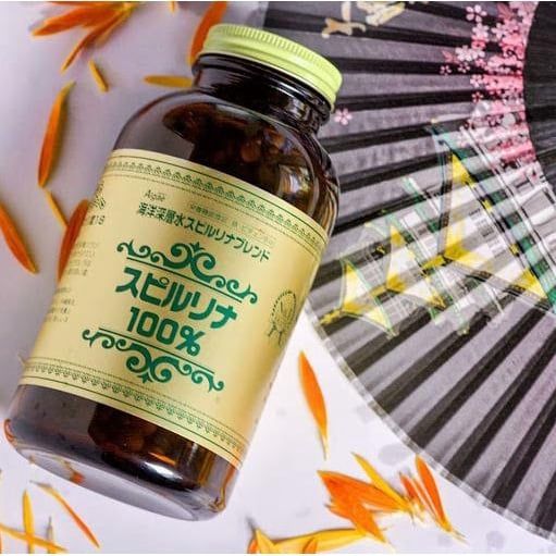[DATE 2025] Tảo Xoắn Spirulina Nhật Bản Hộp 2200 Viên - tem đỏ