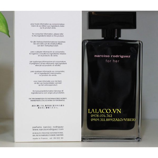 [Tester] Nước hoa Narciso Rodriguez For Her EDT 100ml; nhẹ nhàng và quyến rũ