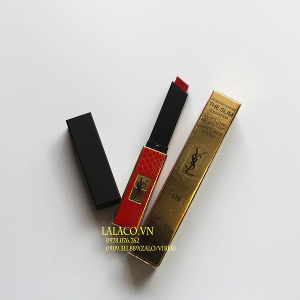Son YSL Slim Wild Collector Crocrodile Series 119 Light Me Red 2.2gr ( Phiên Bản Đặc Biệt )