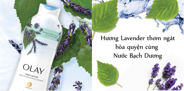 Sữa tắm Olay dưỡng da nhiều mùi 650ml