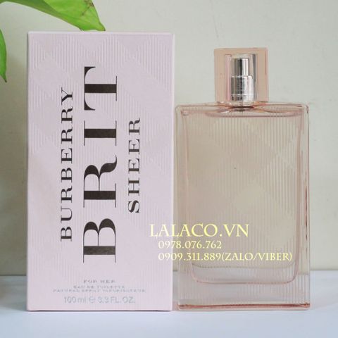 Nước hoa Nữ Burberry Brit Sheer For Her 100ml Eau De Toilette; trẻ trung, thanh lịch