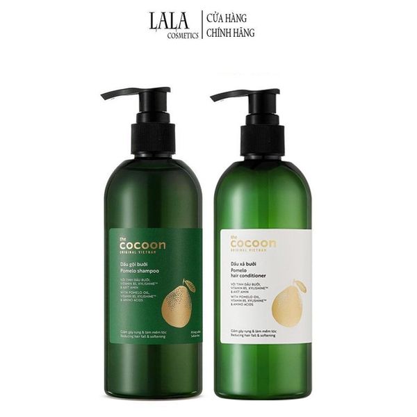 Bộ dầu gội bưởi Pomelo Cocoon + Dầu xả bưởi Pomelo Cocoon 310ml thuần chay