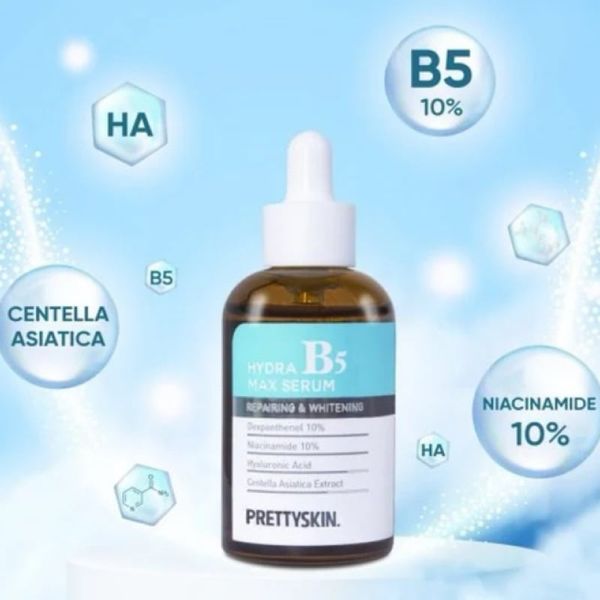 Serum Phục Hồi Da Prettyskin Hydra B5 Max Serum 50ml;  mang lại làn da tươi sáng & mịn màng