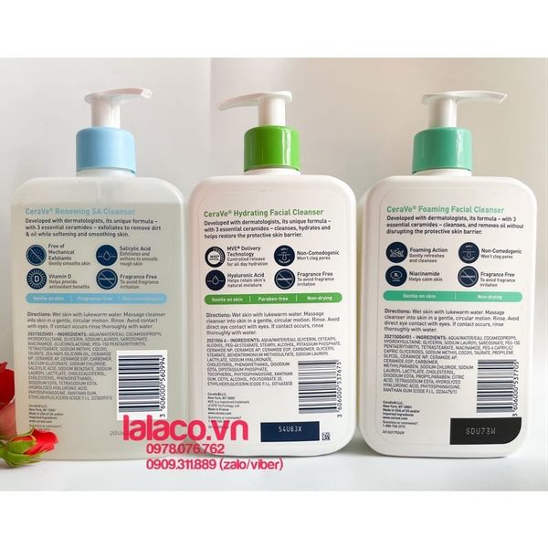 [ Nhiều size ] Sữa Rửa Mặt CeraVe SA Smoothing, Hydrating, Foaming Cleanser - Cho Da Dầu Mụn, Khô, Nhạy Cảm