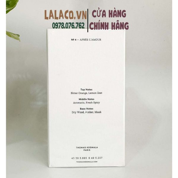 Nước hoa Unisex Thomas Kosmala No 4 Après l’Amour EDP 100ml; Người yêu thích mùi hương ngọt ngào, gợi cảm và tinh tế