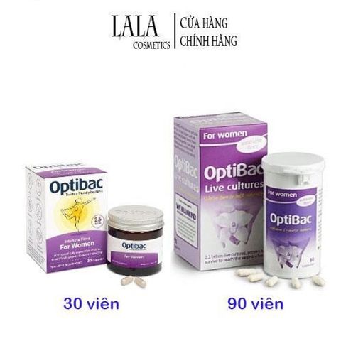 Optibac Tím - Men vi sinh Optibac tím (Hộp 30 viên/90 viên)