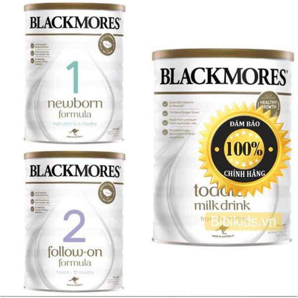 Date mới - Sữa BLACKMORE 900gr đủ 3 Số 1,2,3 hàng của Úc - BLACKMORES