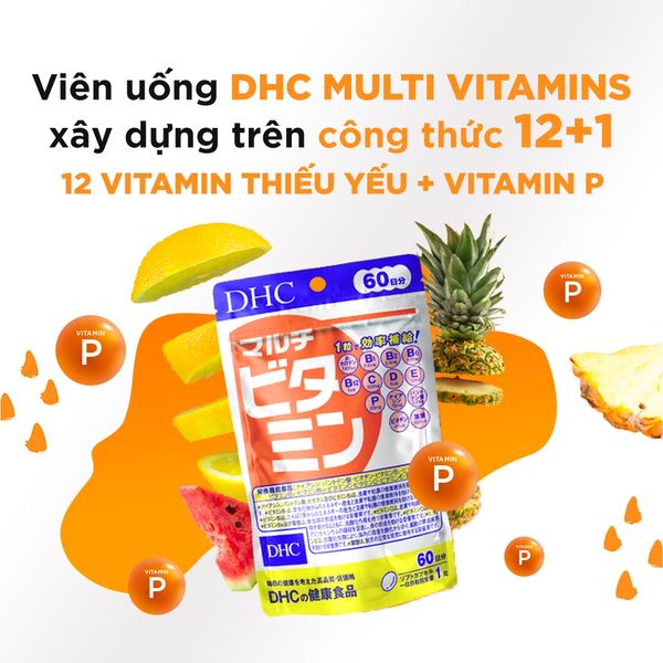 Vitamin tổng hợp DHC (New) bổ sung 12 loại vitamin thiết yếu gói 30 viên (30 ngày) và 60 viên (60 ngày)