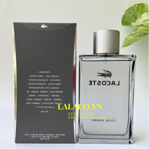 Nước hoa nam Lacoste Pour Homme 100ml - chai xám mùi hương thanh mát