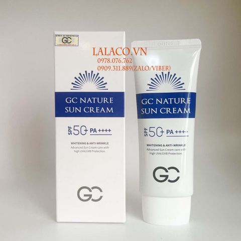 Kem Chống Nắng Nâng Tone,Dưỡng Da Hàn Quốc GC Nature Sun Cream SPF 50+ 60ml