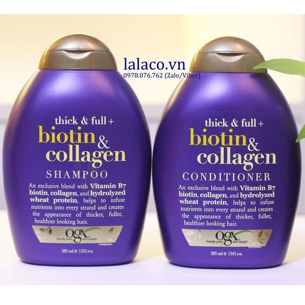 Dầu gội xả Biotin & Collagen OGX 385ml