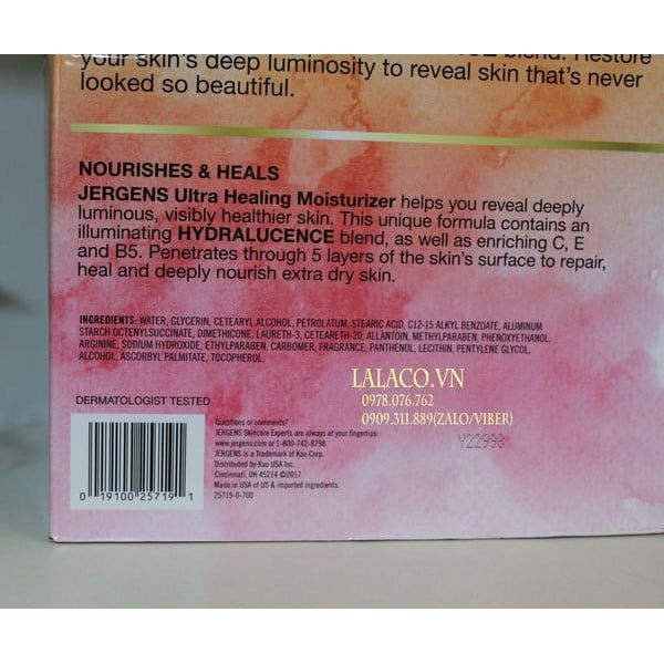 Bộ sữa dưỡng thể Jergens Ultra Healing Made in USA