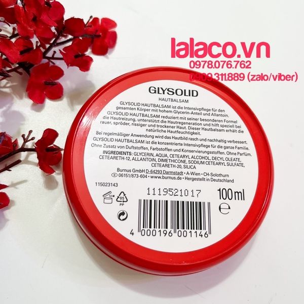 Kem nẻ Glysolid Hautbalsam Đức 100ml - da khô, nứt nẻ, thô ráp