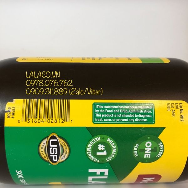 Viên uống Nature Made Flaxseed oil 1400 mg hộp 300 viên