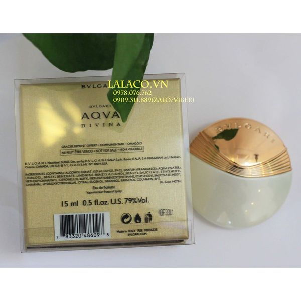 [15ml] Nước hoa Bvlgari Aqva Divina 15ml