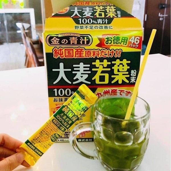 (Date 2026) Bột Lúa Non Vàng 46 gói Golden Barley Nhật Bản/ Bột lúa mạch non Grass Barley