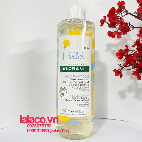 Sữa tắm gội Klorane cho bé Pháp 500ml (1 Chai)