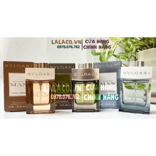 [15ml] Nước Hoa Nam BVLGARI EDP Terrae Essence/ Wood Essence/ Glacial Essence