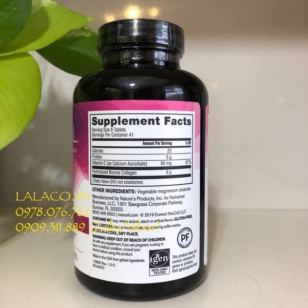 [250 viên] Viên uống Neocell Super Collagen + C Type 1 & 3