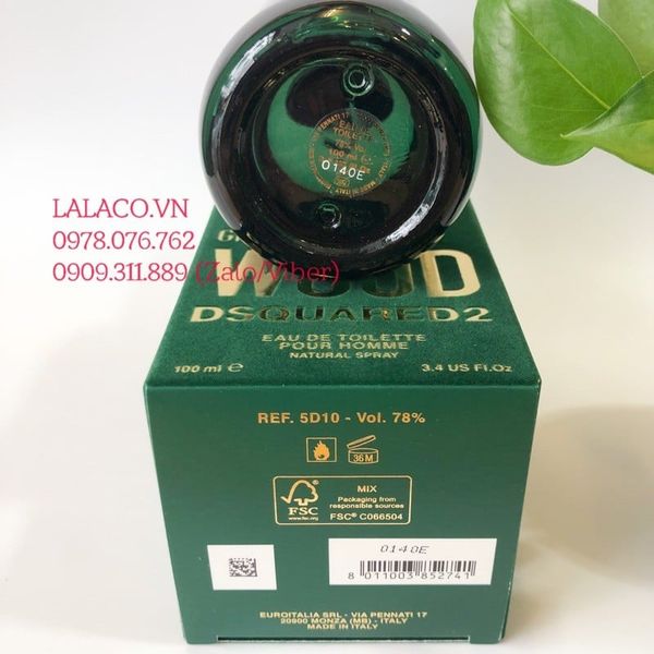 Nước hoa Nam DSQUARED2 Green Wood Pour Homme EDT 100ml