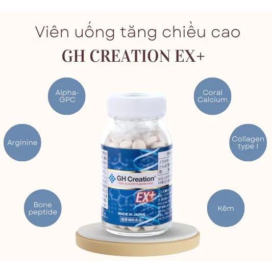 Viên uống hỗ trợ tăng chiều cao GH Creation EX 270 viên Nhật Bản