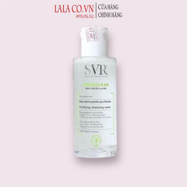 Nước tẩy trang làm sạch da dầu mụn SVR SEBIACLEAR Eau Micellaire 75ml