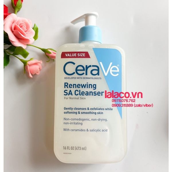 [ Nhiều size ] Sữa Rửa Mặt CeraVe SA Smoothing, Hydrating, Foaming Cleanser - Cho Da Dầu Mụn, Khô, Nhạy Cảm