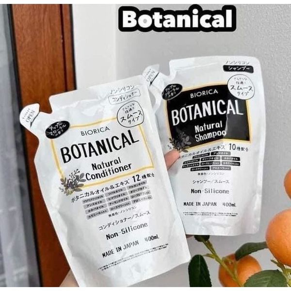 Dầu gội dầu xả Biorica Botanical Natural Non Silicone 400ml của Japan