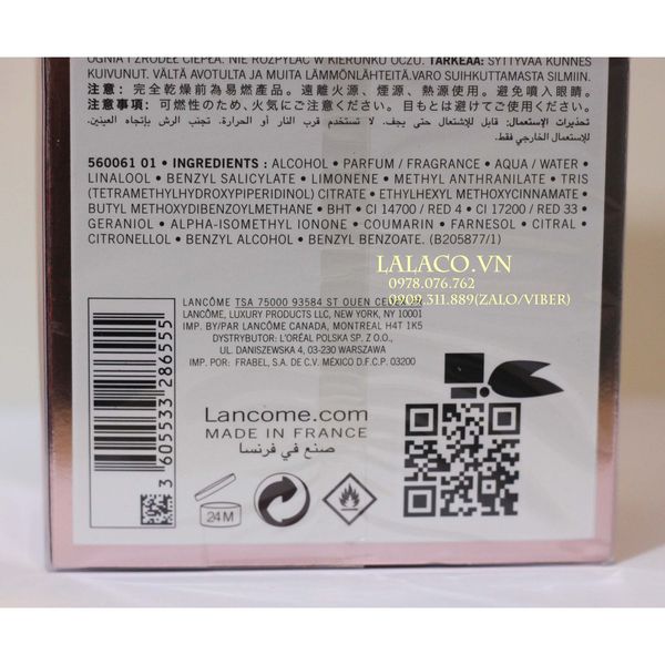 Nước Hoa Nữ Lancome La Vie Est Belle 100ml - Pháp