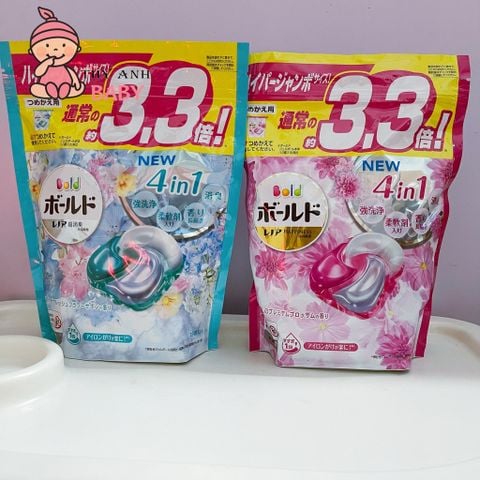 [ dạng túi ] Viên Giặt Xả GELBALL BOLD 3D 36 Viên Nhật Bản | Viên Giặt ARIEL GELBALL Nhật Bản
