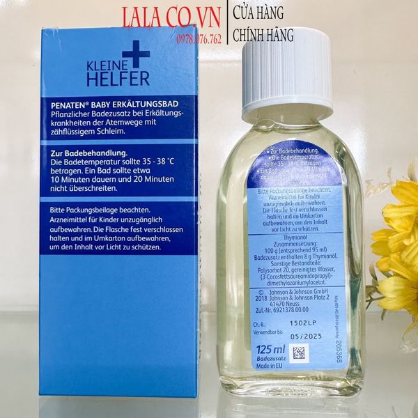 Tinh dầu tắm chống cảm cúm Penaten Đức chai 125ml