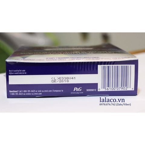 Hộp Dán Trắng Răng Siêu Tốc Chỉ Trong Một Giờ Crest 3D Whitestrips 1 Hour Express 14 Strips
