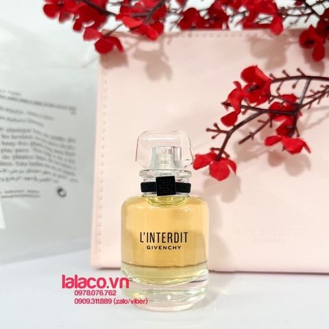 Bộ nước hoa mini - Set Givenchy L’INTERDIT (Mini 10ml + Pouch Hãng)