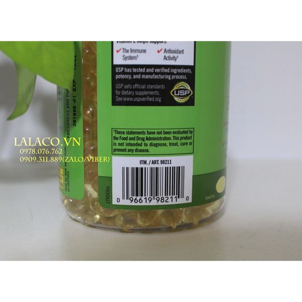 Viên uống đẹp da Vitamin E 400 IU 500 Viên Kirkland Của Mỹ