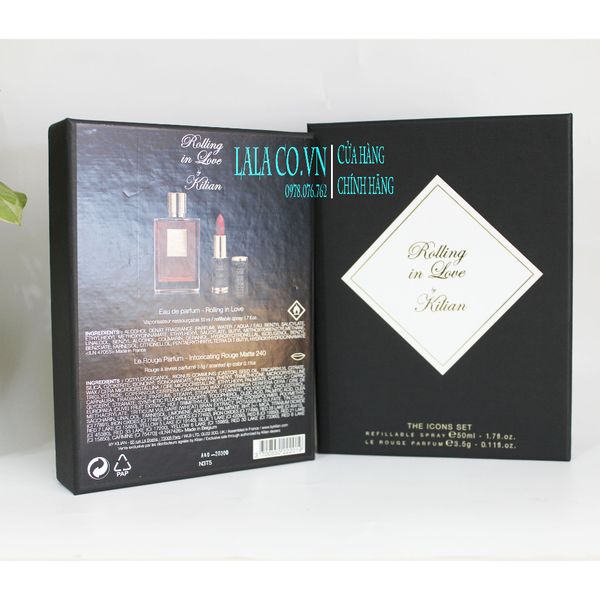 Giftset Nước Hoa Kilian Rolling In Love EDP ( 50ML + Son Kilian 240 ) -  Vị ᴛìɴʜ ʏêᴜ ᴛʜăɴɢ ʜᴏᴀ