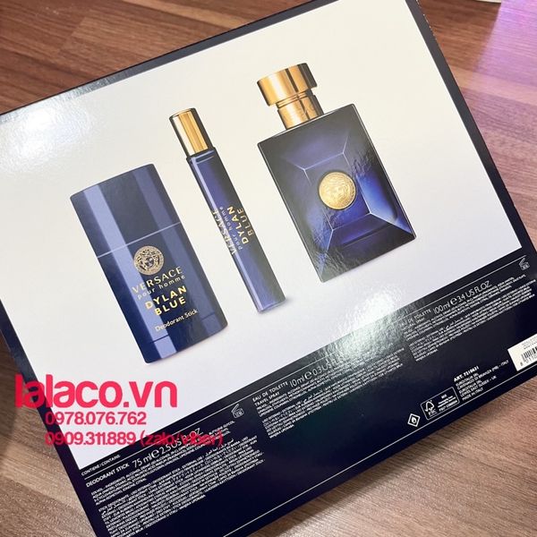 Bộ Nước Hoa Nam - Gift set Versace Pour Homme Dylan Blue 3pcs - Spring Set 2021