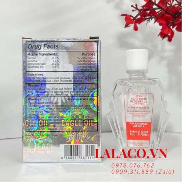 Dầu Gió con Ó Trắng Eagle Brand Lavender Aromatic 24ml