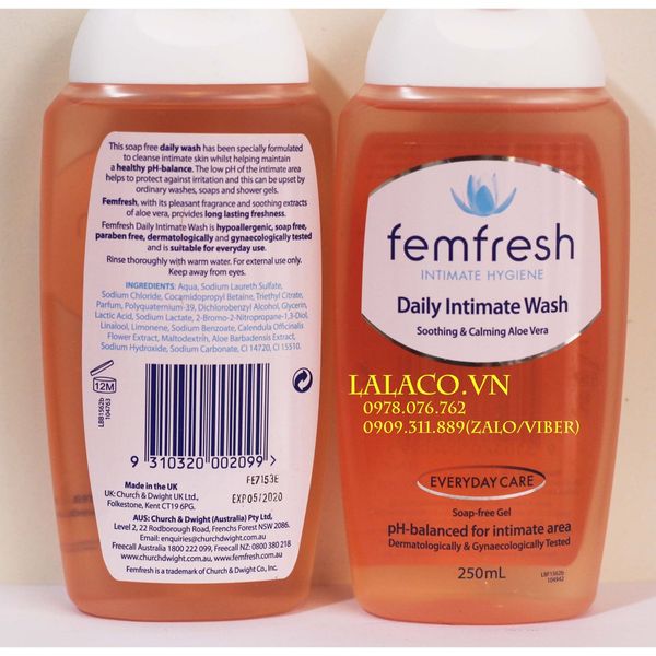 Dung dịch vệ sinh phụ nữ Femfresh Daily Intimate Wash 250ml