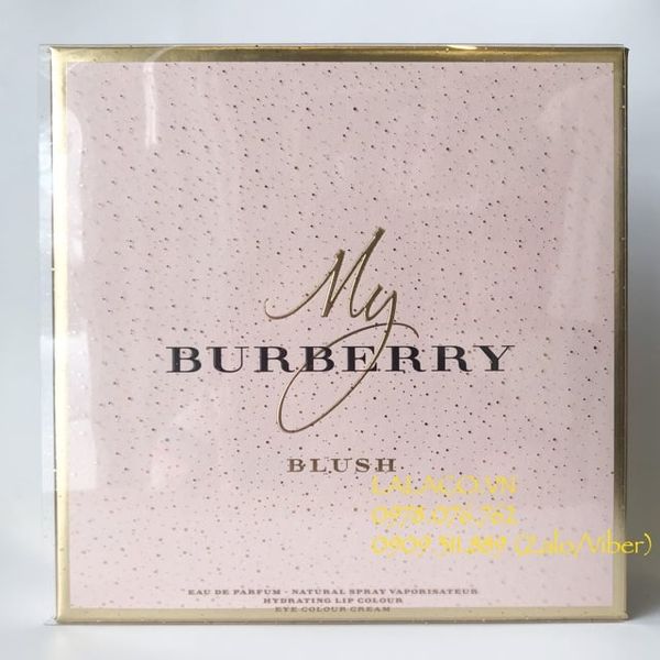 Bộ Nước Hoa Nữ - Gift set My Burberry Blush EDP 3pcs ( Nước Hoa + Son Môi + Phấn Mắt)