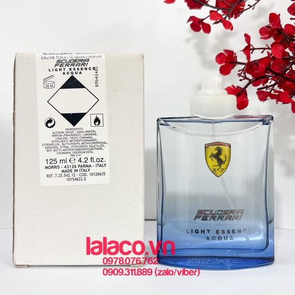 [ Tester ] Nước hoa Nam Ferrari Scuderia Ferrari Light Essence Acqua 125ml - hàng Ý