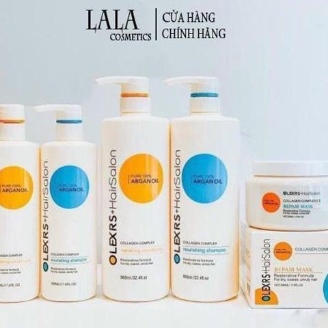 Dầu gội xả, tinh dầu, kem ủ tóc phục hồi giảm rụng tóc Olexrs Hair Salon Collagen 500ml