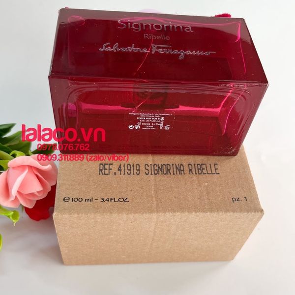 [Tester] Nước Hoa Nữ Salvatore Ferragamo Signorina Ribelle Eau de Parfum 100ml - sig đỏ
