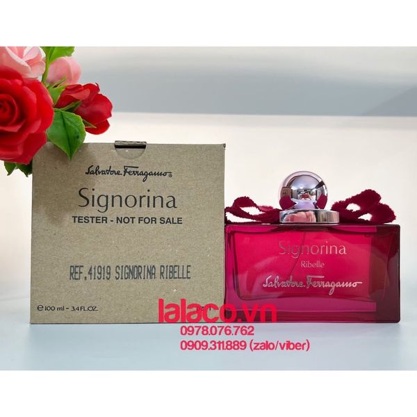 [Tester] Nước Hoa Nữ Salvatore Ferragamo Signorina Ribelle Eau de Parfum 100ml - sig đỏ