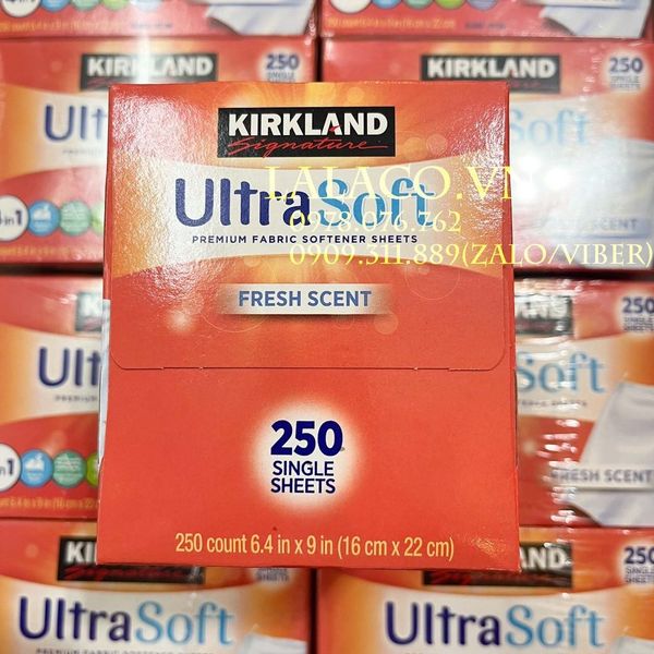 Giấy thơm quần áo Kirkland Fabric Softener Premium 250 tờ