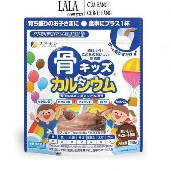 Bột Bone's Calcium for kids túi 140g bổ sung canxi xương cá tuyết Nhật Bản
