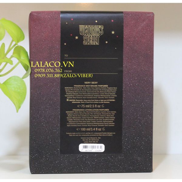[ sale ] Bộ Giftset Xịt Thơm Và Dưỡng Thể Victoria Secret Very Sexy