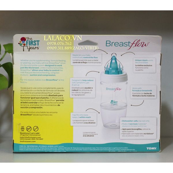 Bình sữa BREASTFLOW – THE FIRST YEAR 150ml - Hàng Mỹ
